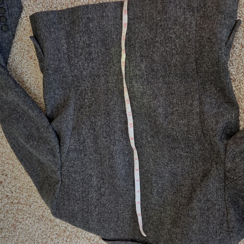 NWT Zara Charcoal Double-Breasted Cropped Blazer - Picture 8 of 9